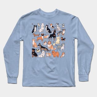 25 Dog breeds illustration Long Sleeve T-Shirt